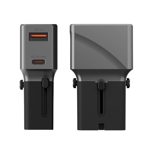 Adapteris Energea TravelWorld 1A1C 25W juodos spalvos, metalinis aprašymas - Prekės nuotrauka Adapteris Energea TravelWorld 1A1C 25W juodos spalvos, metalinis aprašymas - Prekės nuotrauka