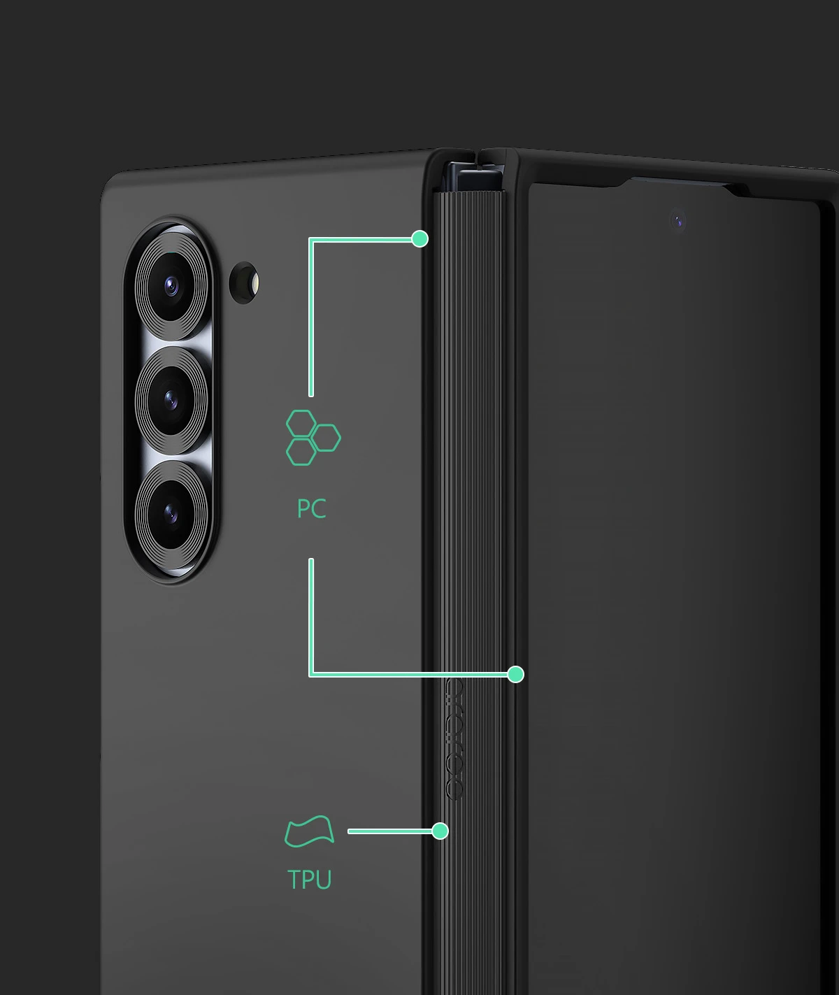 Dėklas Araree case Aero Flex Sam Z Fold6 juodas AR20-02030A aprašymas - Prekės nuotrauka Dėklas Araree case Aero Flex Sam Z Fold6 juodas AR20-02030A aprašymas - Prekės nuotrauka