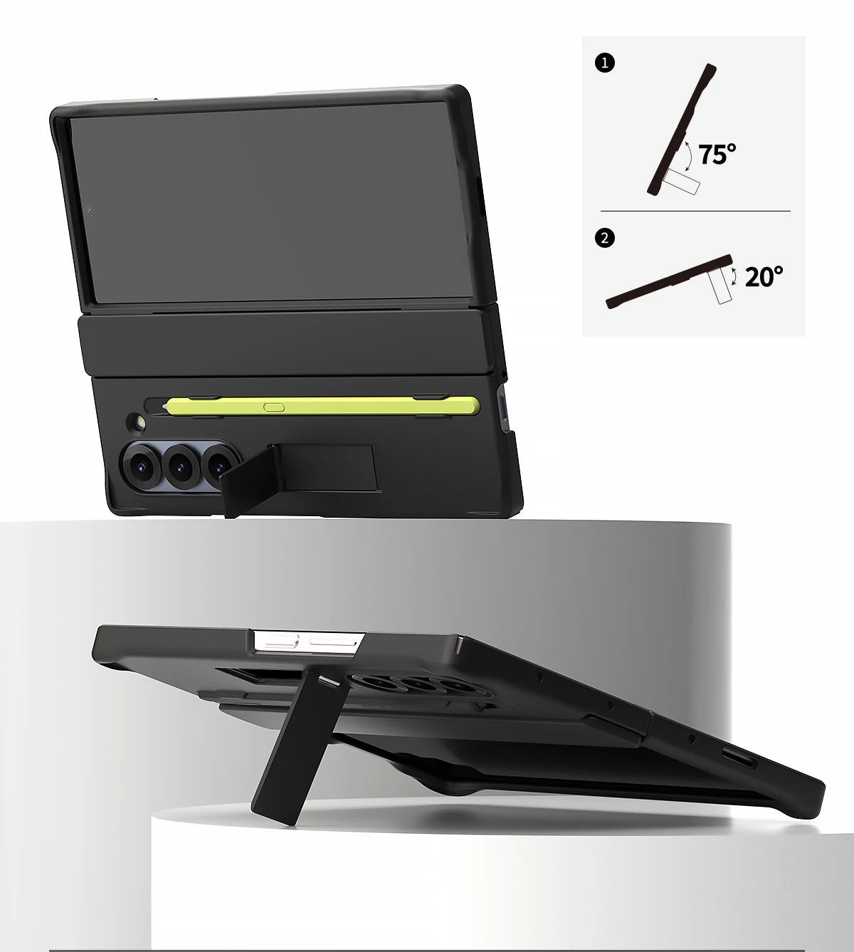 Dėklas Araree case Nukin 360 SP Sam Z Fold6 juodas AR20-02009A aprašymas - Prekės nuotrauka
