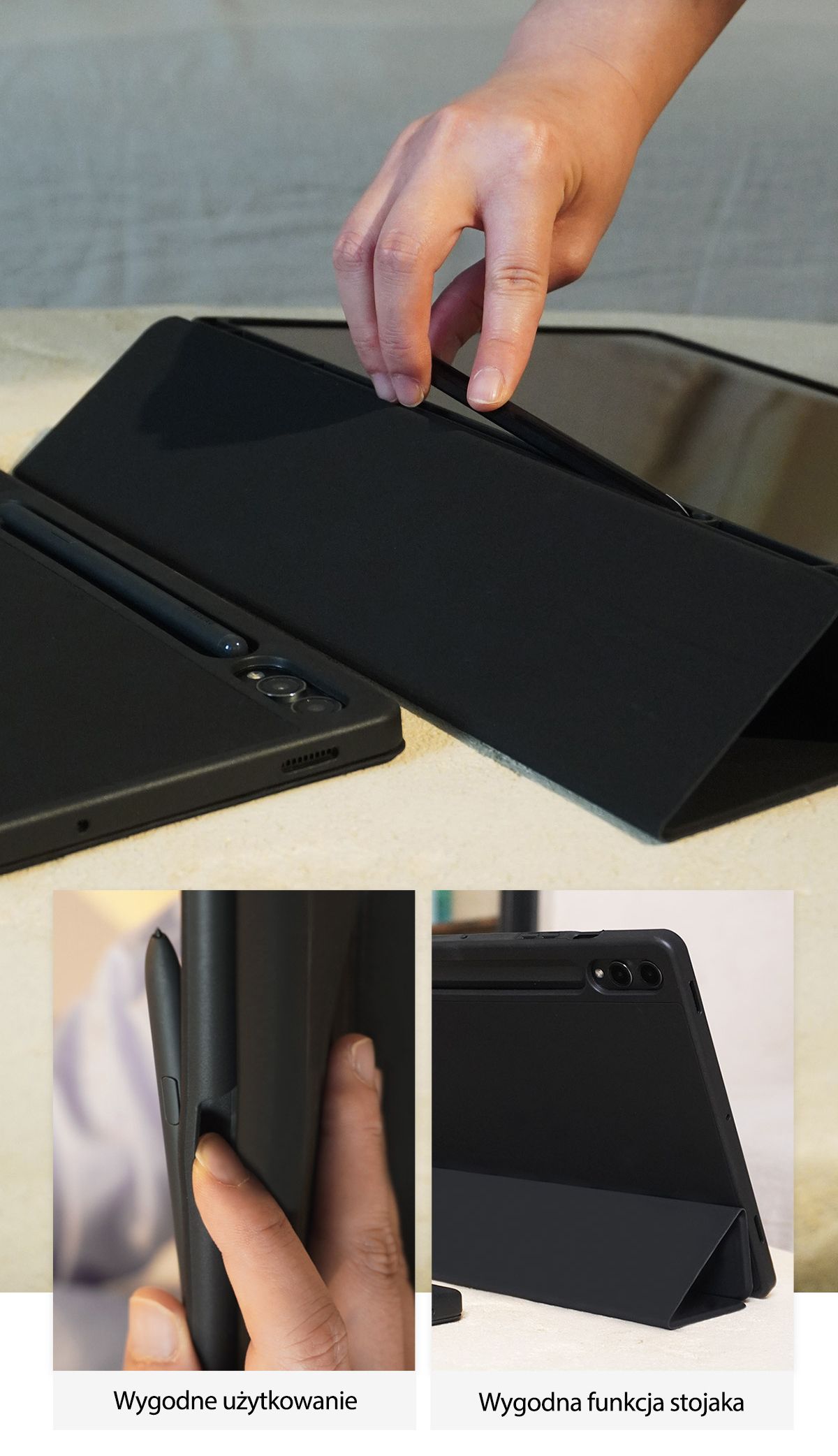 Araree etui A Folio Sam Tab A9 Plusczarny/juodas AR10-01820A aprašymas - Prekės nuotrauka Araree etui A Folio Sam Tab A9 Plusczarny/juodas AR10-01820A aprašymas - Prekės nuotrauka