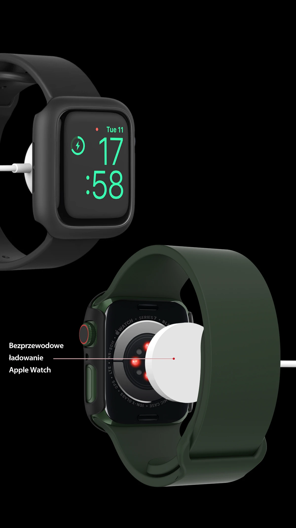 Araree etui Aero Apple Watch 41mmczarny/juodas AR20-01461A aprašymas - Prekės nuotrauka