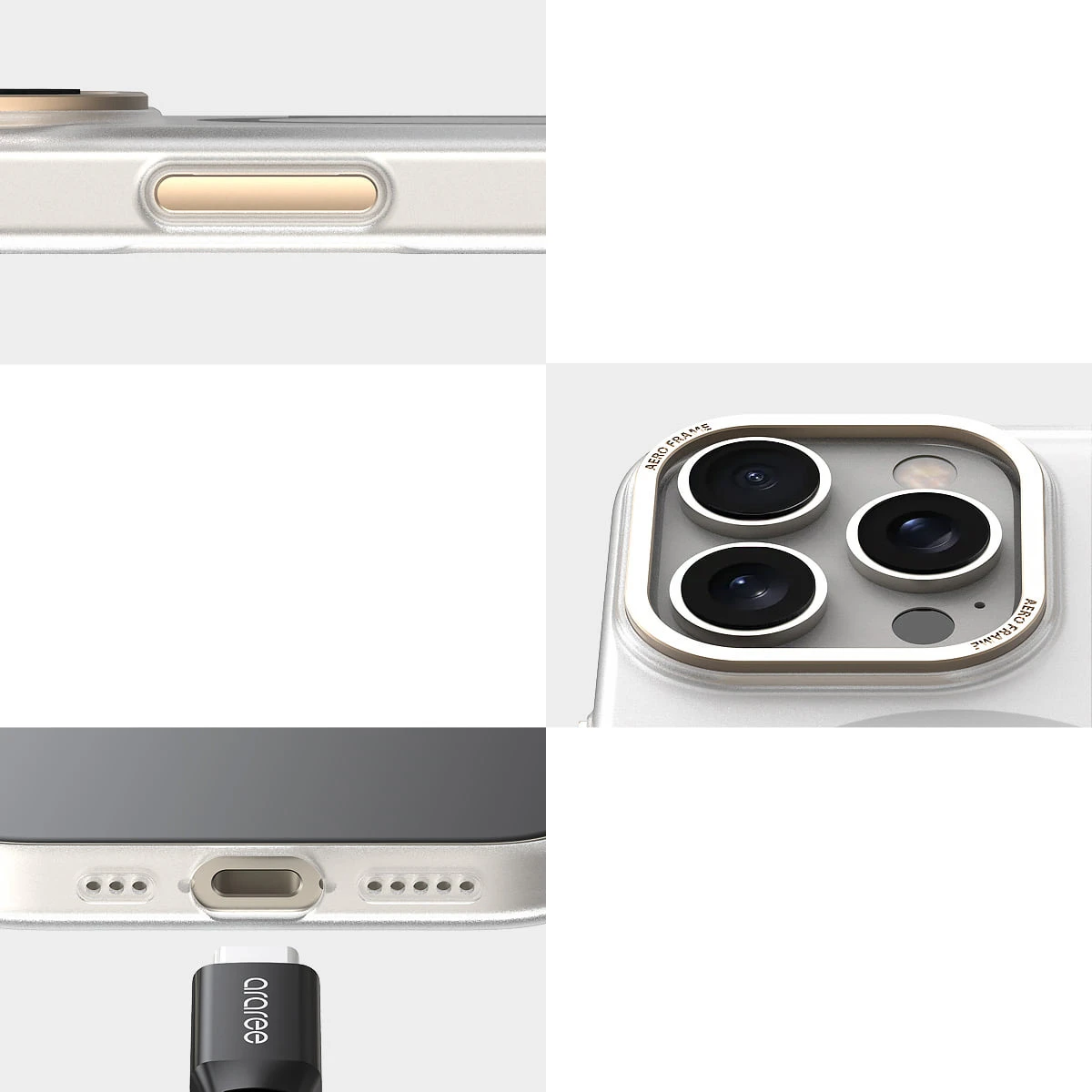 Dėklas Araree etui Aero Frame iPhone 16 Pro6.3