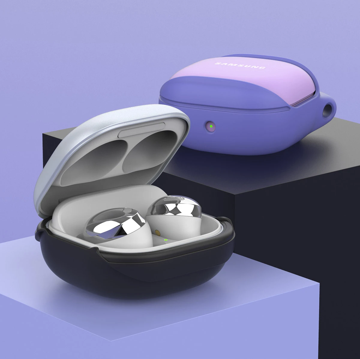 Araree etui Bean Sam Galaxy Buds Live /Pro / Fe juoda/juodas AR20-01298E aprašymas - Prekės nuotrauka