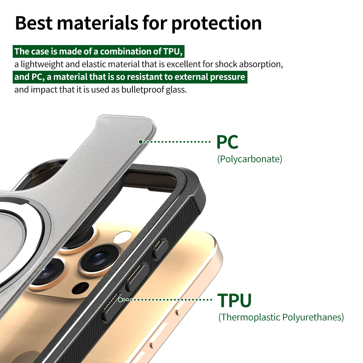 Dėklas Araree etui Duple M Stand iPhone 16 Pro 6.3