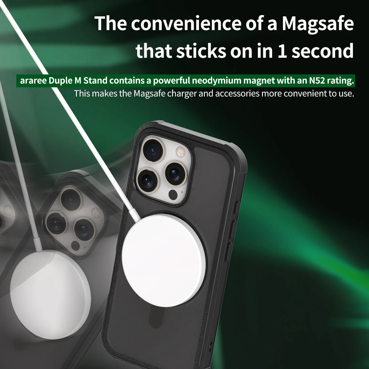 Dėklas Araree etui Duple M Stand iPhone 16 Pro Max 6.9