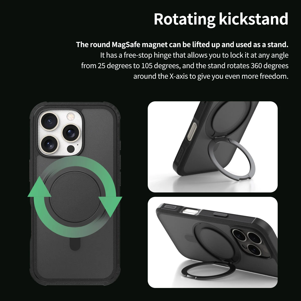 Dėklas Araree etui Duple M Stand iPhone 16 Pro Max 6.9