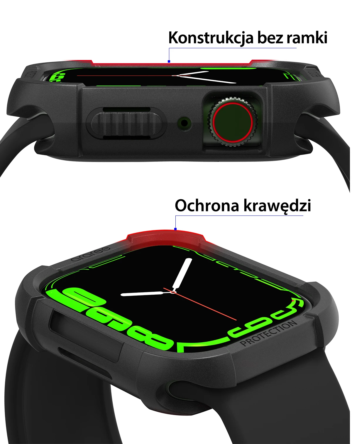 Araree etui Flexield Apple Watch 41mmczarny/juodas AR20-01465A aprašymas - Prekės nuotrauka