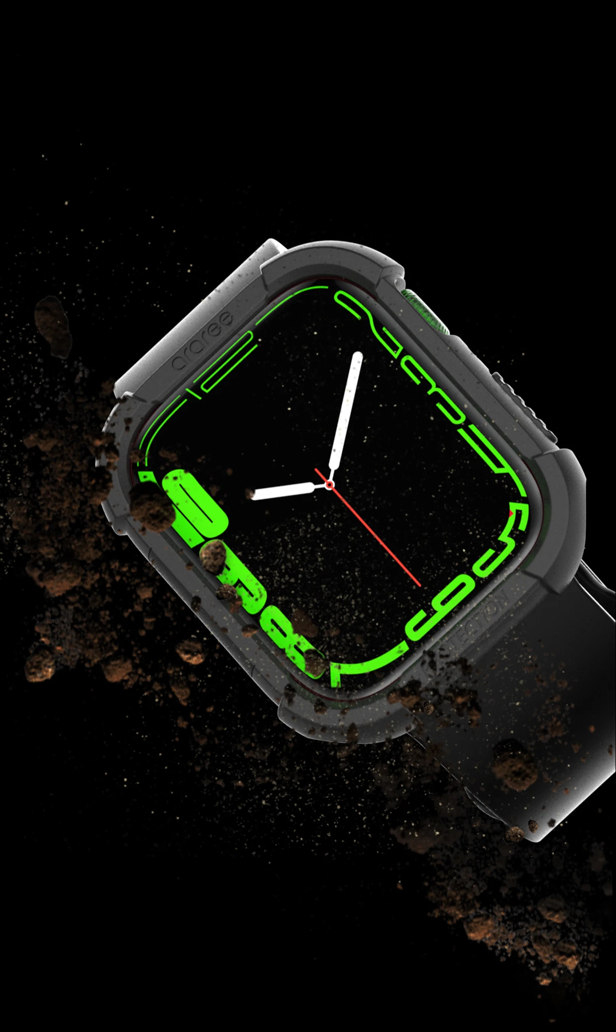 Araree etui Flexield Apple Watch 45mmczarny/juodas AR20-01463A aprašymas - Prekės nuotrauka