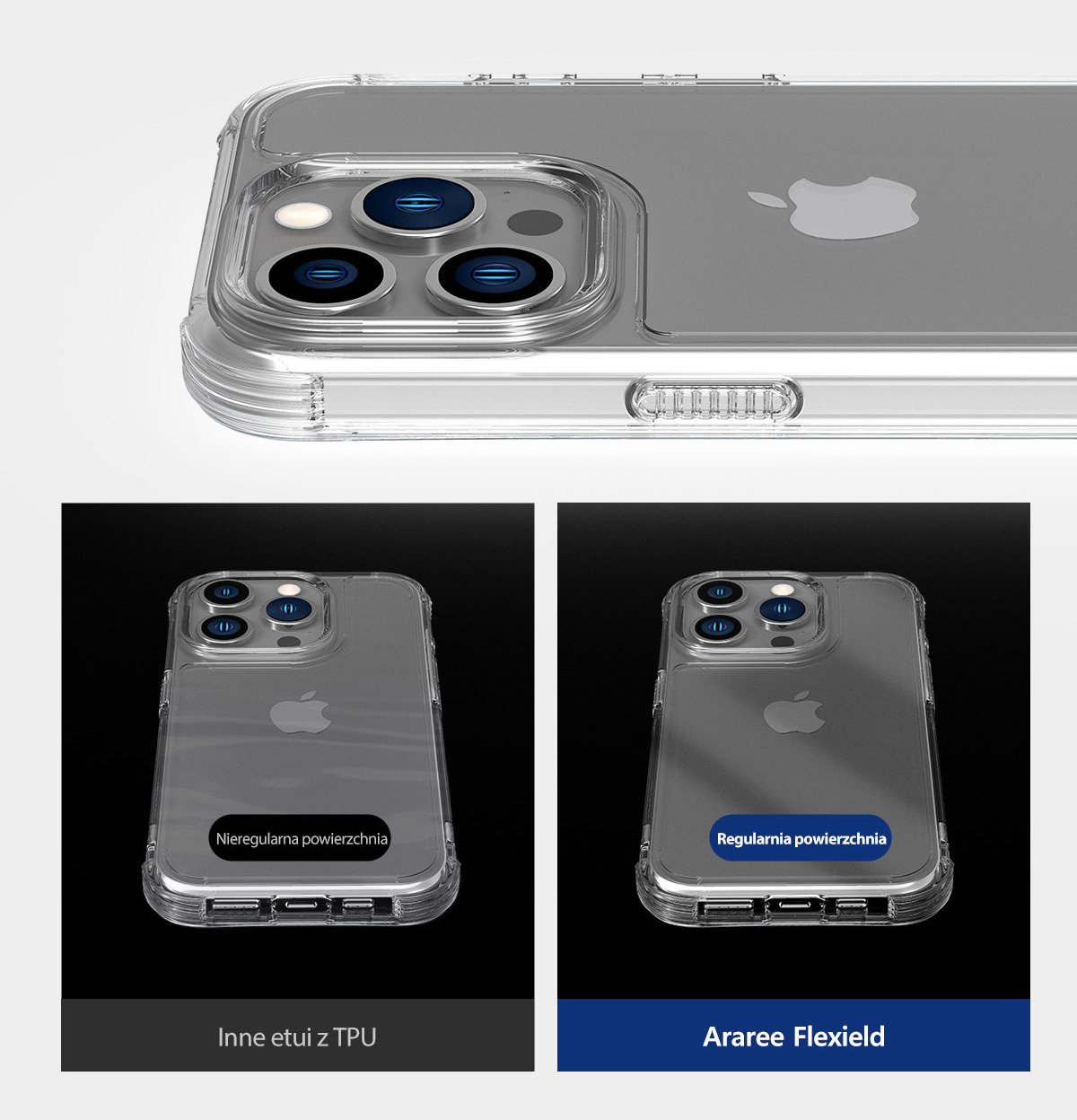 „Araree Flexield“ skaidrus „iPhone 15 Pro 6.1“ dėklas AR20-01845A aprašymas - Prekės nuotrauka