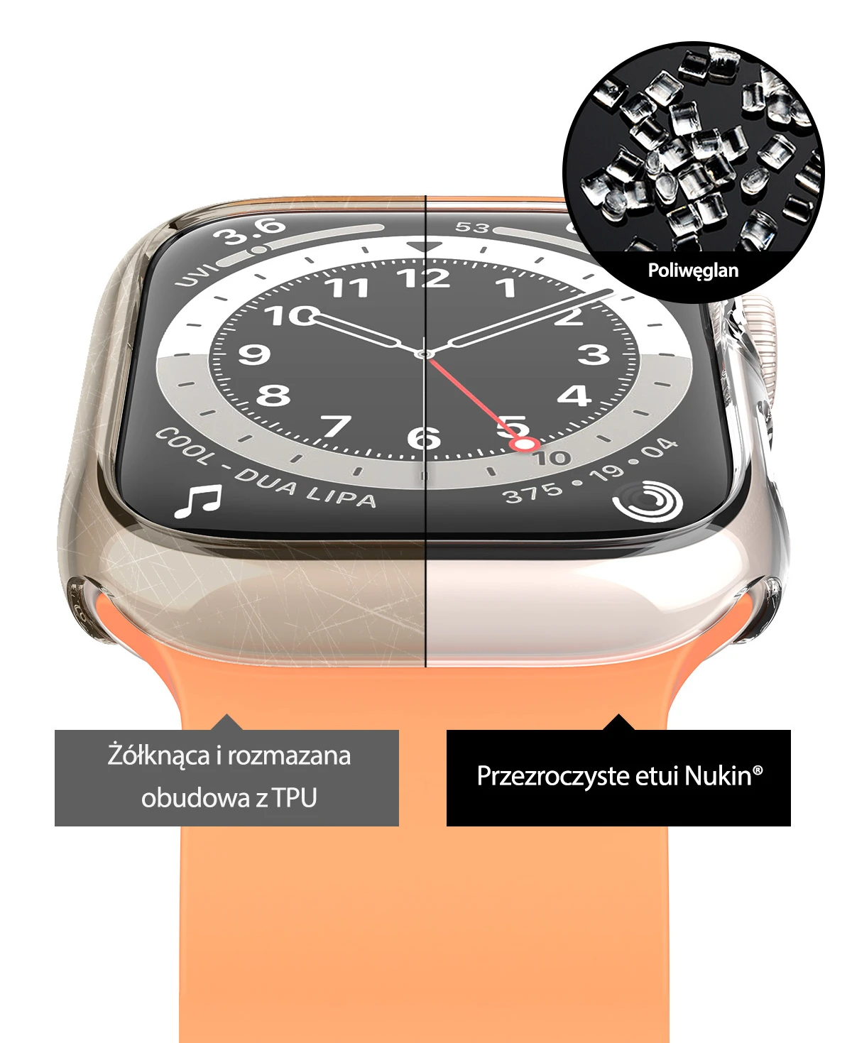 Araree etui Nukin Apple Watch 41mmprzeźroczysty/clear AR20-01431A aprašymas - Prekės nuotrauka