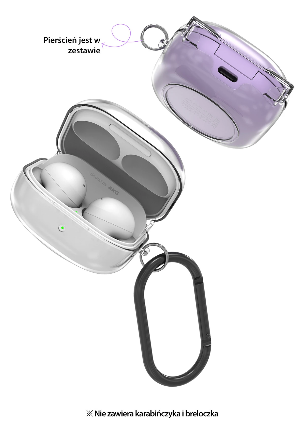 Araree etui Nukin Sam Galaxy Buds 2 Pro/ Fe przeźroczysty/clear AR20-01503C aprašymas - Prekės nuotrauka