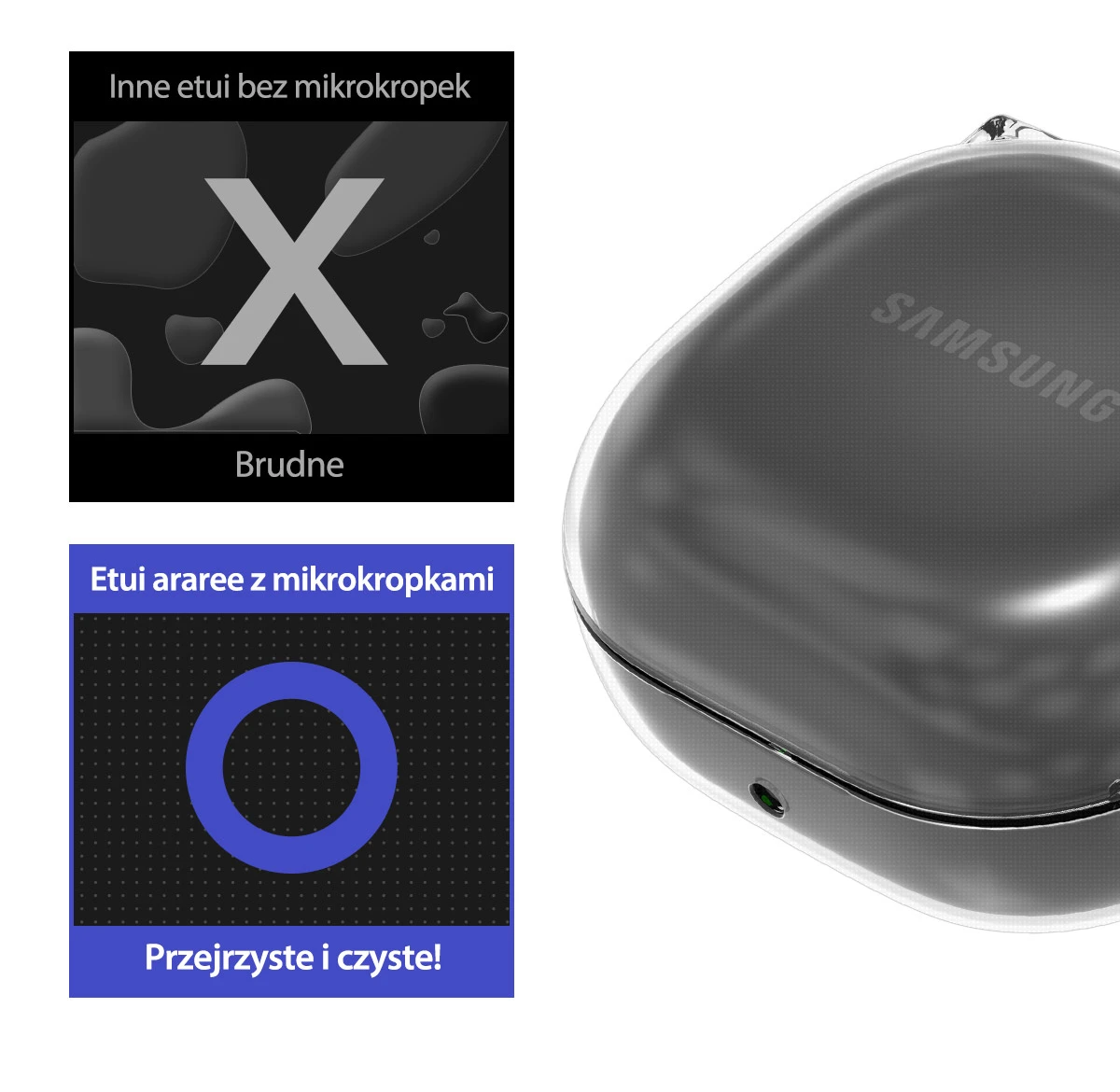 Araree etui Nukin Sam Galaxy Buds 2 Pro/ Fe przeźroczysty/clear AR20-01503C aprašymas - Prekės nuotrauka