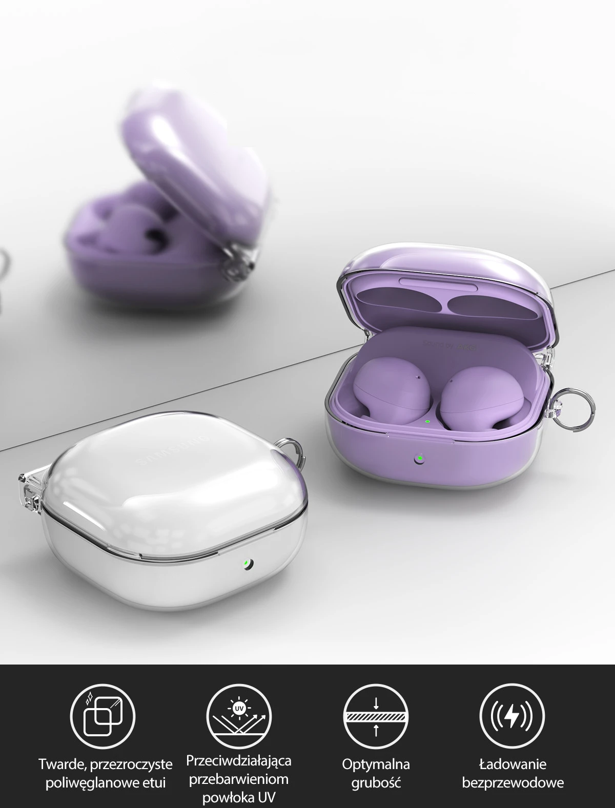 Araree etui Nukin Sam Galaxy Buds 2 Pro/ Fe przeźroczysty/clear AR20-01503C aprašymas - Prekės nuotrauka