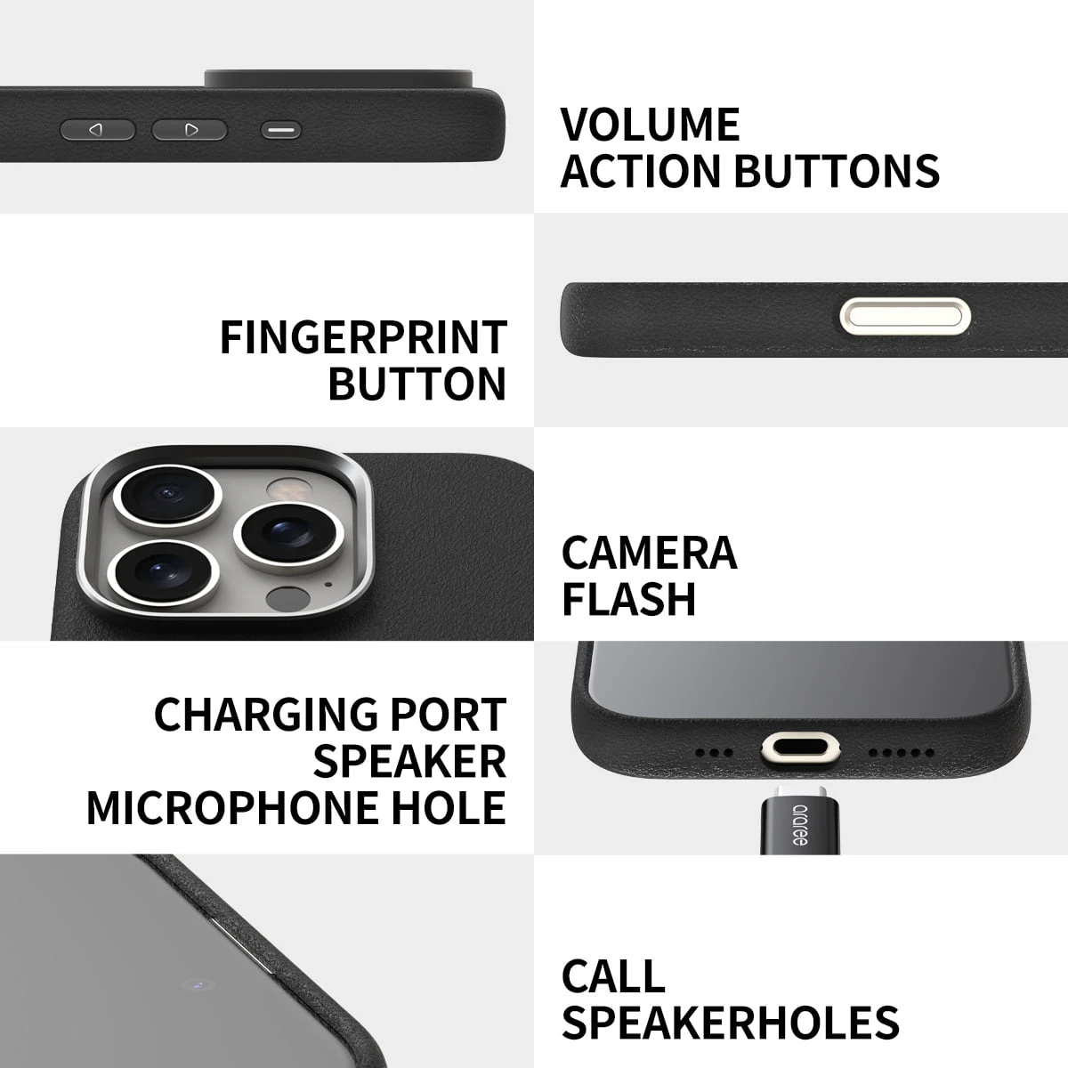 Dėklas Araree etui Pellis Carbon iPhone 16 Pro Max 6.9 Dėklas Araree etui Pellis Carbon iPhone 16 Pro Max 6.9