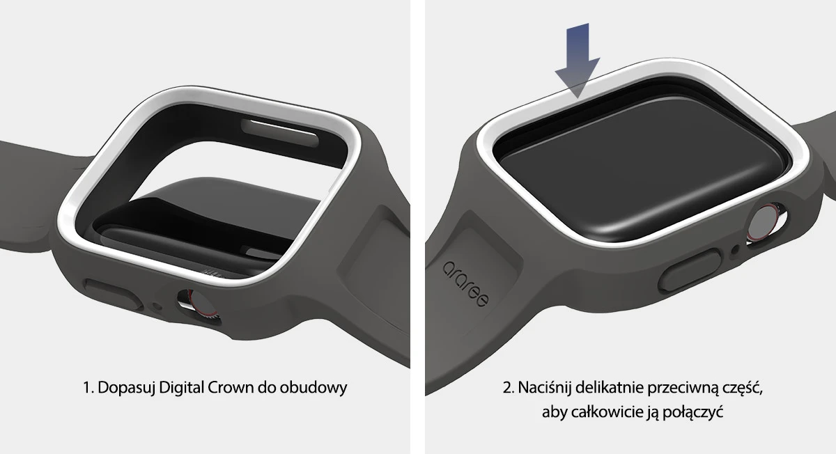 Araree dėklas su dirželiu Duple Pro AppleWatch 44/45mm rutuliukas/rutulėlis AR70-01866C aprašymas - Prekės nuotrauka