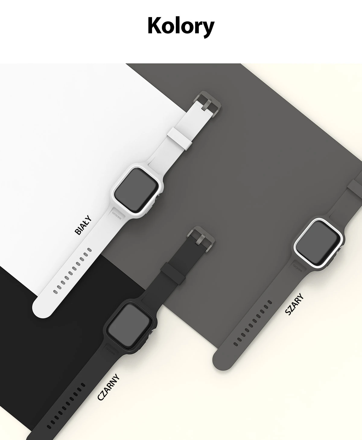Araree etui su paskiem Duple Pro AppleWatch 40/41mm balta/baltas AR70-01867B aprašymas - Prekės nuotrauka