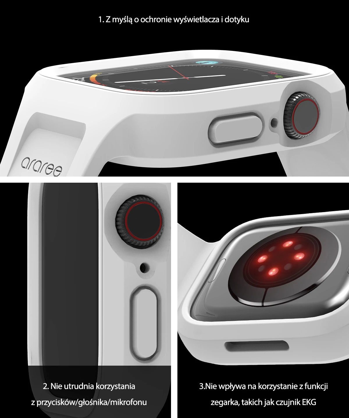 Araree dėklas su dirželiu Duple Pro AppleWatch 40/41mm rutuliukas/rutulėlis AR70-01867C aprašymas - Prekės nuotrauka