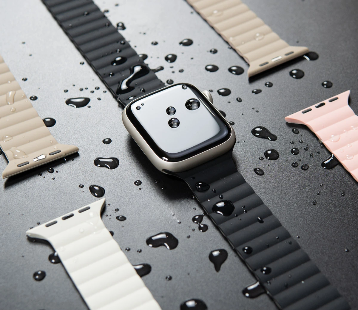 Araree dirželis Silicone Link Apple Watch38/40/41mm juoda-pilka/juodas-pilka AR70-01908A aprašymas - Prekės nuotrauka