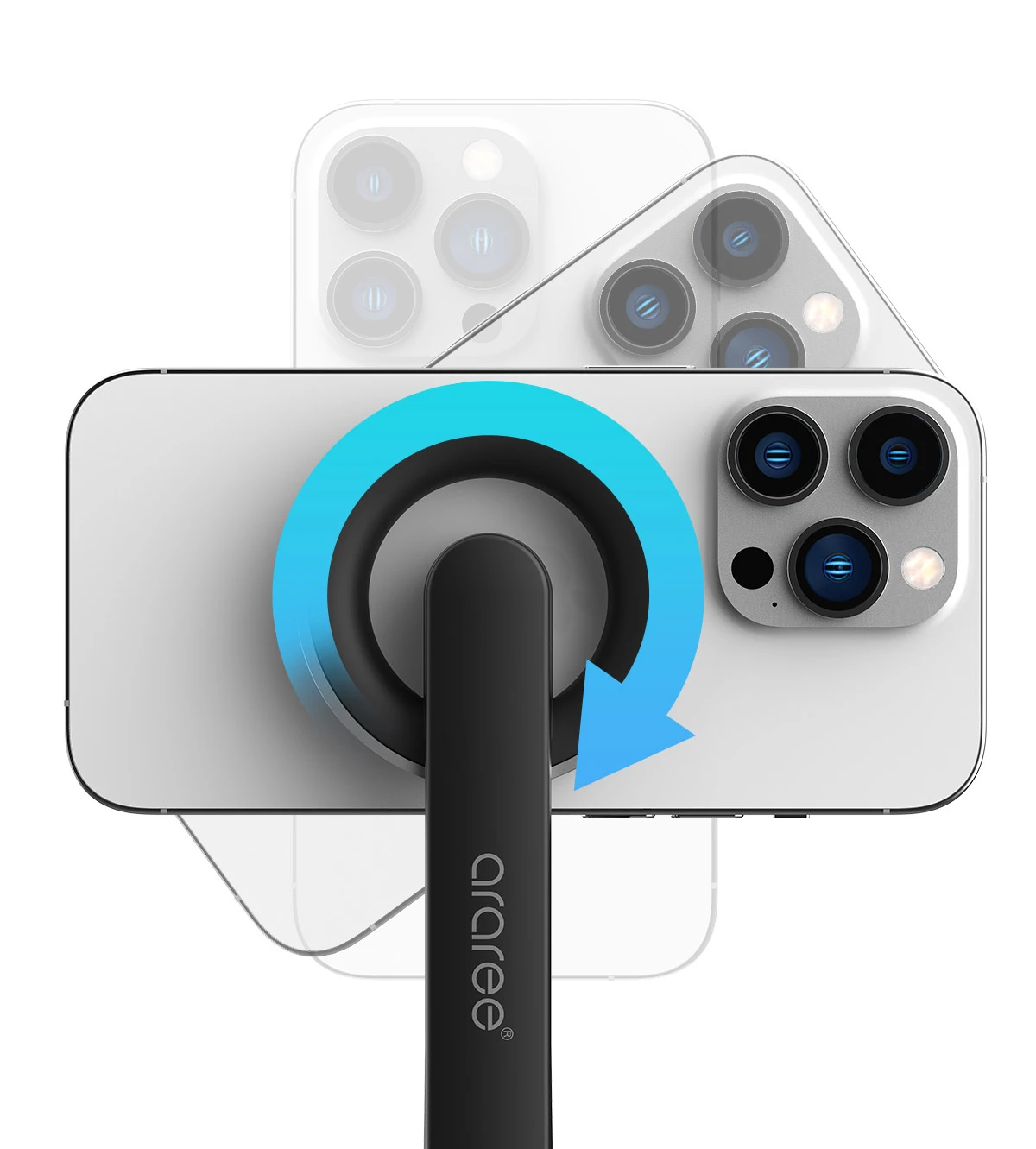 Araree Selfie Stick Bluetooth Magfie Pod juoda/juodas MagSafe Tripod AR60-01727A aprašymas - Prekės nuotrauka