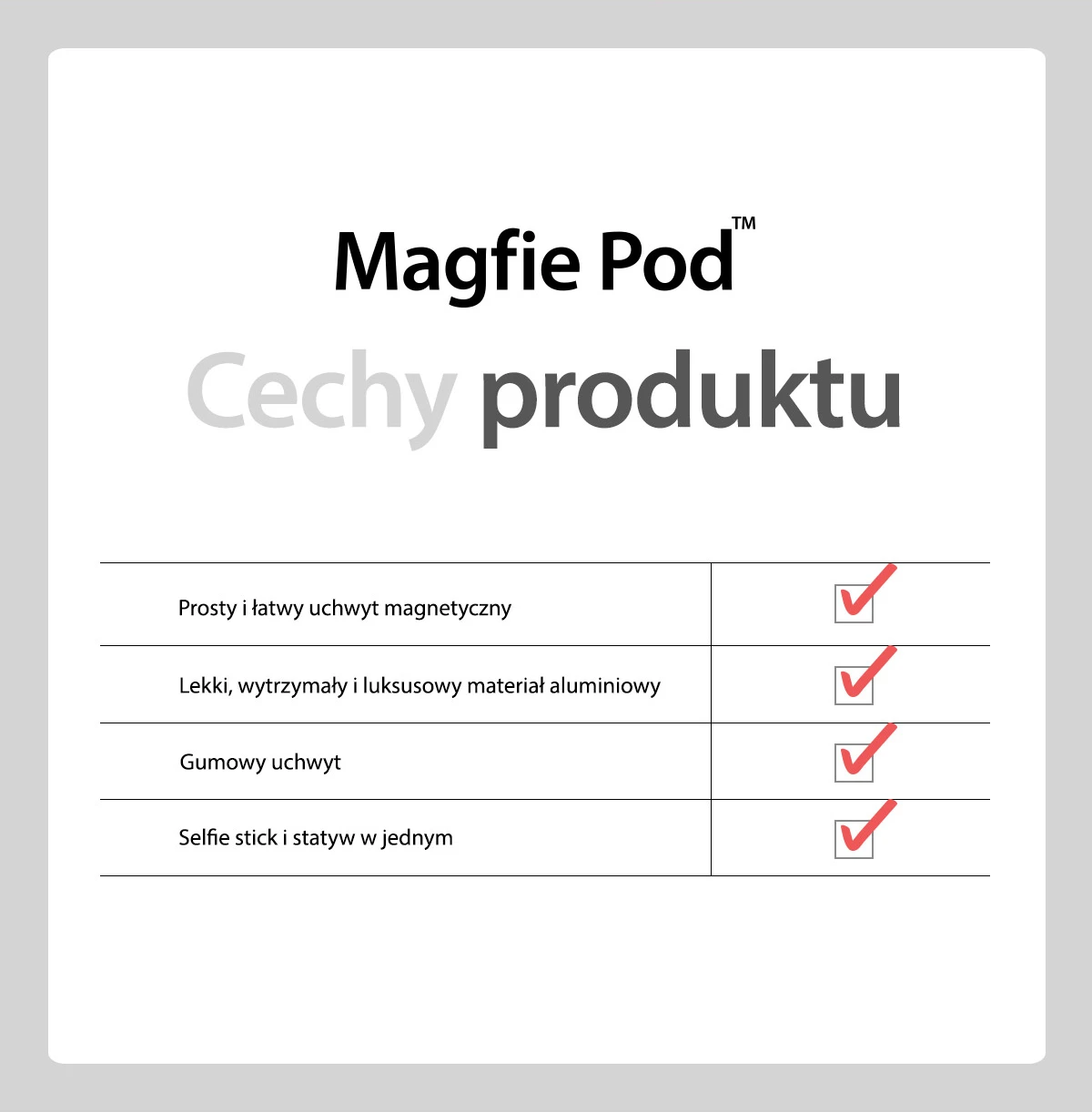 Araree Selfie Stick Bluetooth Magfie Pod rožinis/pink MagSafe Tripod AR60-01727D aprašymas - Prekės nuotrauka
