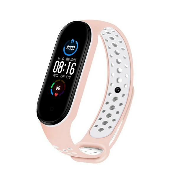 Beline apyrankė Design Mi Band 7/6/5 rožinės ir baltos spalvos aprašymas - Prekės nuotrauka Beline apyrankė Design Mi Band 7/6/5 rožinės ir baltos spalvos aprašymas - Prekės nuotrauka