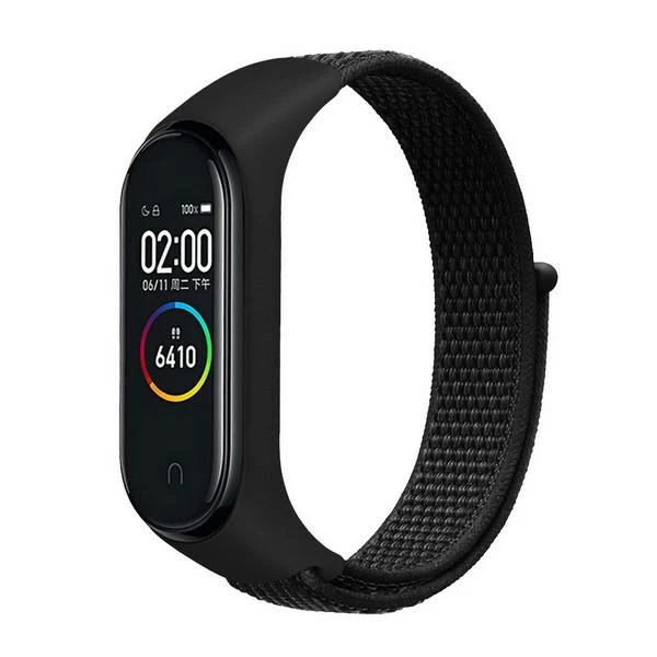 Beline apyrankė Mi Band 7/6/5/4/3 NylonLoop juodos spalvos aprašymas - Prekės nuotrauka Beline apyrankė Mi Band 7/6/5/4/3 NylonLoop juodos spalvos aprašymas - Prekės nuotrauka