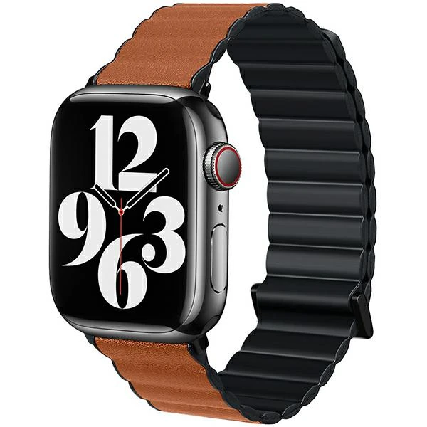 Beline apyrankė Apple Watch Magnetic Pro 38/40/41mm juodos ir rudos spalvos box aprašymas - Prekės nuotrauka