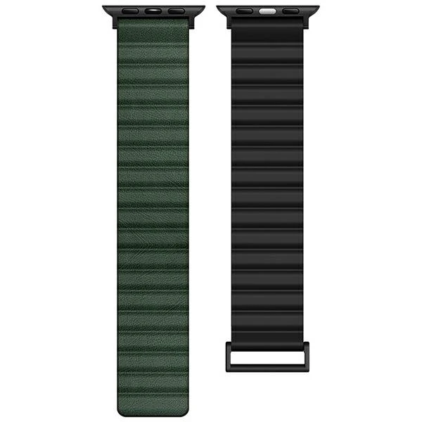 Beline apyrankė Apple Watch Magnetic Pro 42/44/45/49mm juodos ir žalios spalvos box aprašymas - Prekės nuotrauka