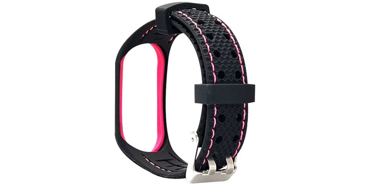 Beline apyrankė Mi Band 6/5 Sport juodos ir rožinės spalvos aprašymas - Prekės nuotrauka