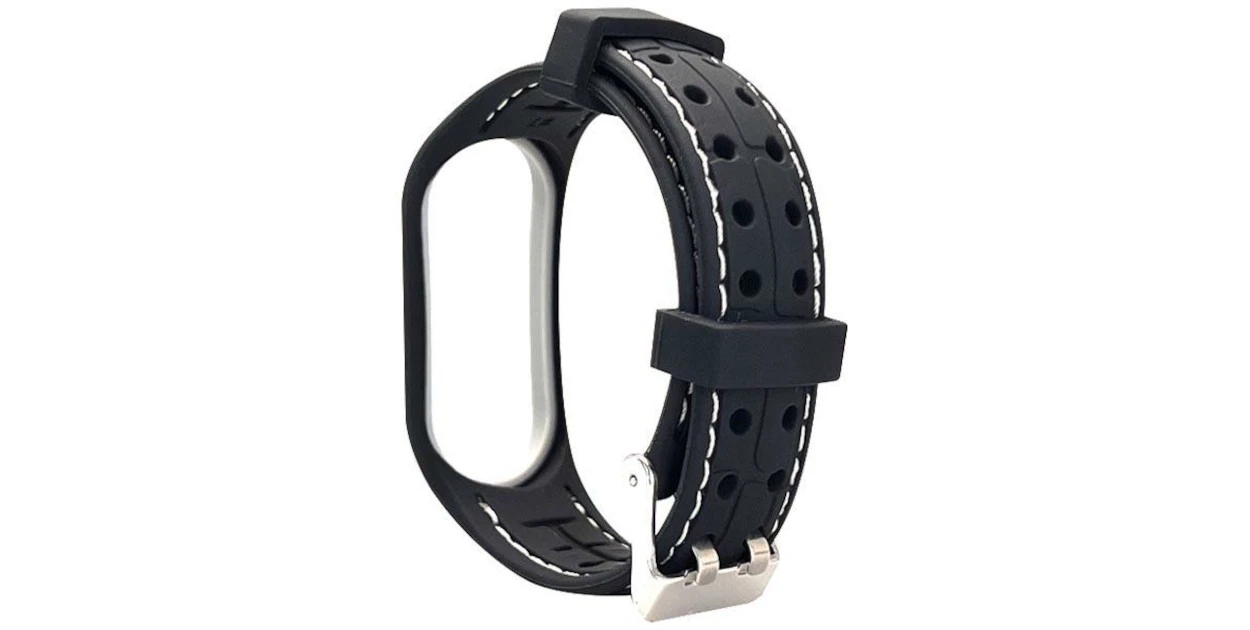 Beline apyrankė Mi Band 7 Smart juodos ir baltos spalvos aprašymas - Prekės nuotrauka