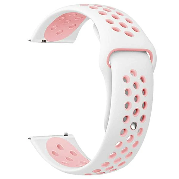 Beline apyrankė Watch 20mm Sport silikoninė baltos ir rožinės spalvos box aprašymas - Prekės nuotrauka
