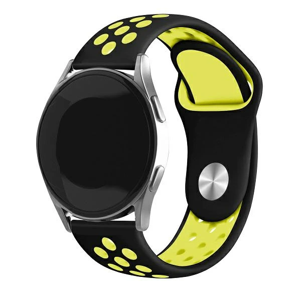 Beline apyrankė Watch 20mm Sport silikoninė juodos ir geltonos spalvos box aprašymas - Prekės nuotrauka