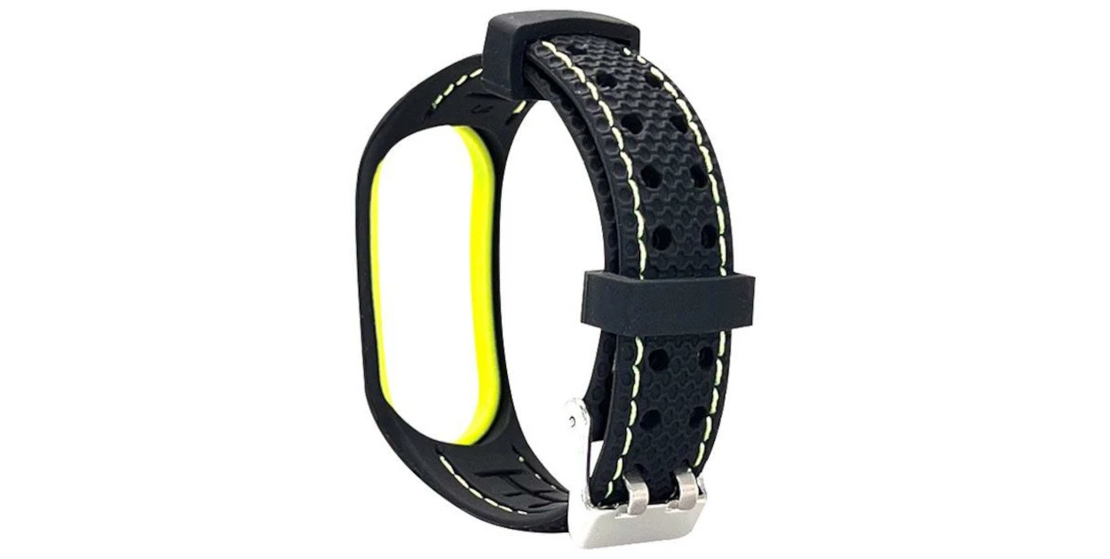 Beline apyrankė Mi Band 7 Sport juodos ir laimo spalvos aprašymas - Prekės nuotrauka