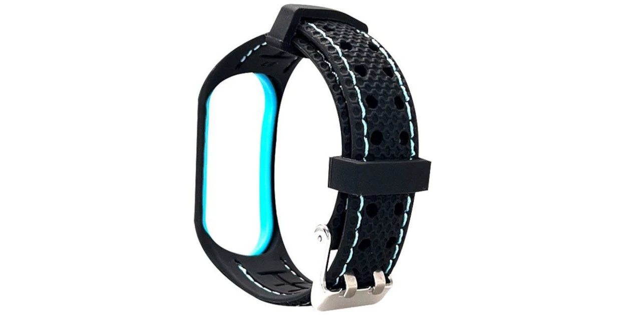 Beline apyrankė Mi Band 7 Sport juodos ir mėlynos spalvos aprašymas - Prekės nuotrauka