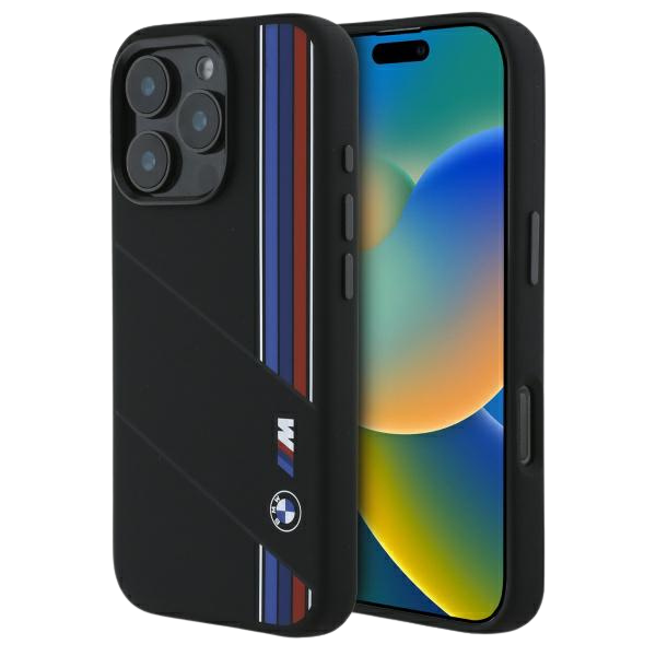 BMW BMHMP16X23SCUK Apple iPhone 16 Pro Max 6.9″ juodos spalvos kietas dėklas Silicone Cut Tricolor Lines MagSafe aprašymas - Prekės nuotrauka BMW BMHMP16X23SCUK Apple iPhone 16 Pro Max 6.9″ juodos spalvos kietas dėklas Silicone Cut Tricolor Lines MagSafe aprašymas - Prekės nuotrauka