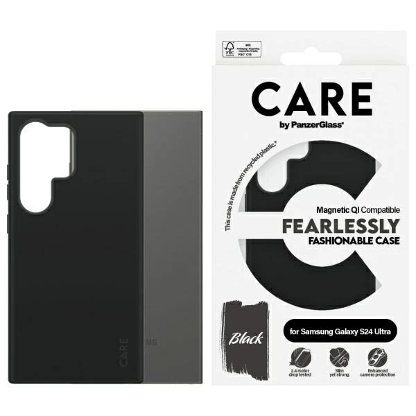 Panzer Glass CARE by PanzerGlass Fashion QI Case Samsung Galaxy S24 Ultra dėklas telefonui juodos spalvos 1168 aprašymas - Prekės nuotrauka Panzer Glass CARE by PanzerGlass Fashion QI Case Samsung Galaxy S24 Ultra dėklas telefonui juodos spalvos 1168 aprašymas - Prekės nuotrauka