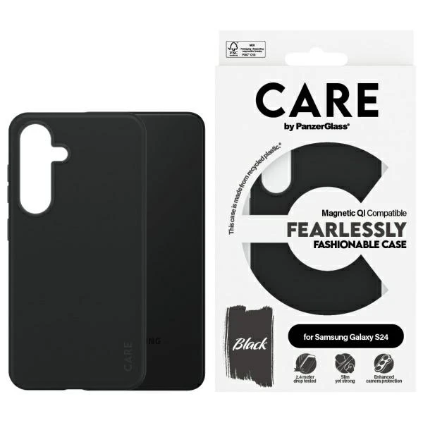 Panzer Glass CARE by PanzerGlass Fashion QI Case Samsung Galaxy S24 dėklas telefonui juodos spalvos 1166 aprašymas - Prekės nuotrauka Panzer Glass CARE by PanzerGlass Fashion QI Case Samsung Galaxy S24 dėklas telefonui juodos spalvos 1166 aprašymas - Prekės nuotrauka