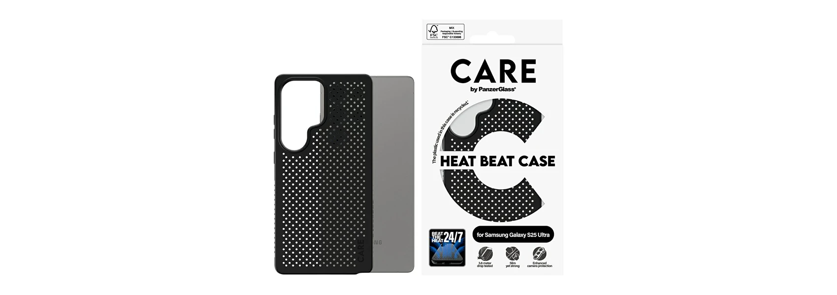 Dėklas PanzerGlass Panzer Glass CARE Funkcija Heat Beat Samsung Galaxy S25 Ultra juodos spalvos aprašymas - Prekės nuotrauka Dėklas PanzerGlass Panzer Glass CARE Funkcija Heat Beat Samsung Galaxy S25 Ultra juodos spalvos aprašymas - Prekės nuotrauka