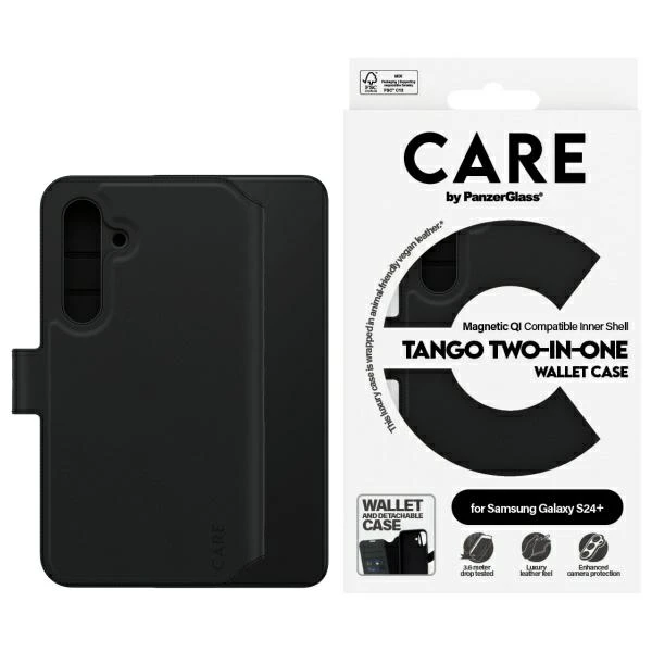 Panzer Glass CARE by PanzerGlass Feature Tango 2in1 Wallet Samsung Galaxy S24 Plus dėklas telefonui juodos spalvos 1164 aprašymas - Prekės nuotrauka Panzer Glass CARE by PanzerGlass Feature Tango 2in1 Wallet Samsung Galaxy S24 Plus dėklas telefonui juodos spalvos 1164 aprašymas - Prekės nuotrauka