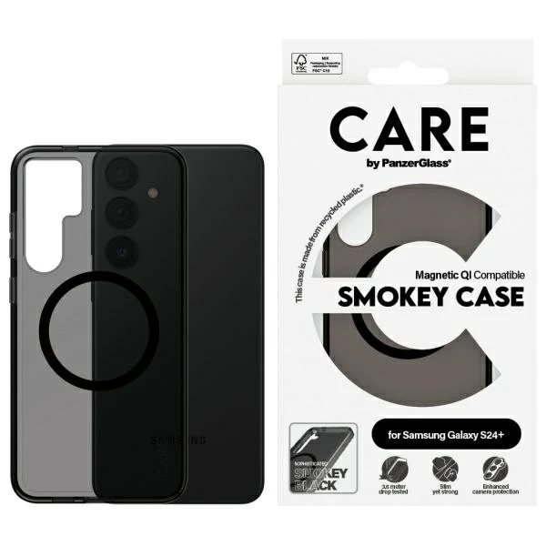 Panzer Glass CARE by PanzerGlass Flagship QI Case Samsung Galaxy S24 Plus dėklas telefonui pilkos spalvos 1157 aprašymas - Prekės nuotrauka