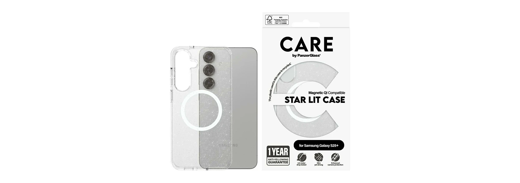 Dėklas Panzer Glass CARE iš PanzerGlass Flagship Urban Combat StarLight Baltas QI Samsung Galaxy S25 Plus skaidrus aprašymas - Prekės nuotrauka Dėklas Panzer Glass CARE iš PanzerGlass Flagship Urban Combat StarLight Baltas QI Samsung Galaxy S25 Plus skaidrus aprašymas - Prekės nuotrauka
