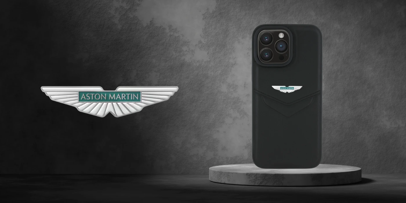 Dėklas Aston Martin HC Leather Victory Design Apple iPhone 16 Pro Max juodos spalvos aprašymas - Prekės nuotrauka