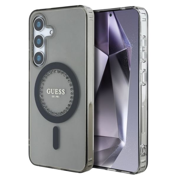 Dėklas Guess Rhinestones Printed Classic Logo MagSafe Samsung Galaxy S25 juodos spalvos aprašymas - Prekės nuotrauka Dėklas Guess Rhinestones Printed Classic Logo MagSafe Samsung Galaxy S25 juodos spalvos aprašymas - Prekės nuotrauka