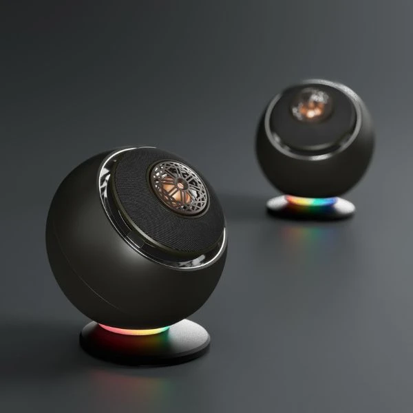Kompiuterio kolonėlės „Creative Pebble Nova USB-C 2.0“ kompiuterio garsiakalbiai, juodi aprašymas - Prekės nuotrauka