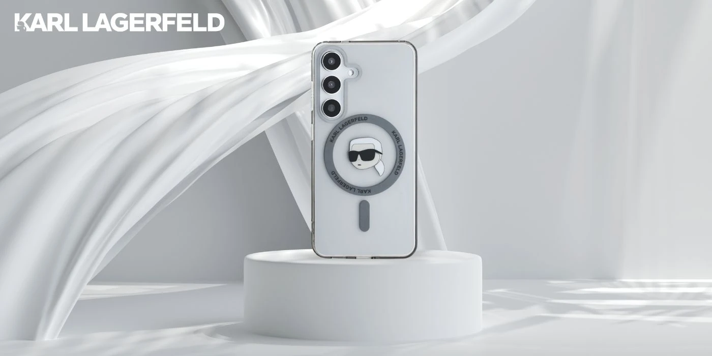 Karl Lagerfeld Button Karl Head Printed Logo MagSafe Samsung Galaxy S25 dėklas telefonui juodos spalvos aprašymas - Prekės nuotrauka