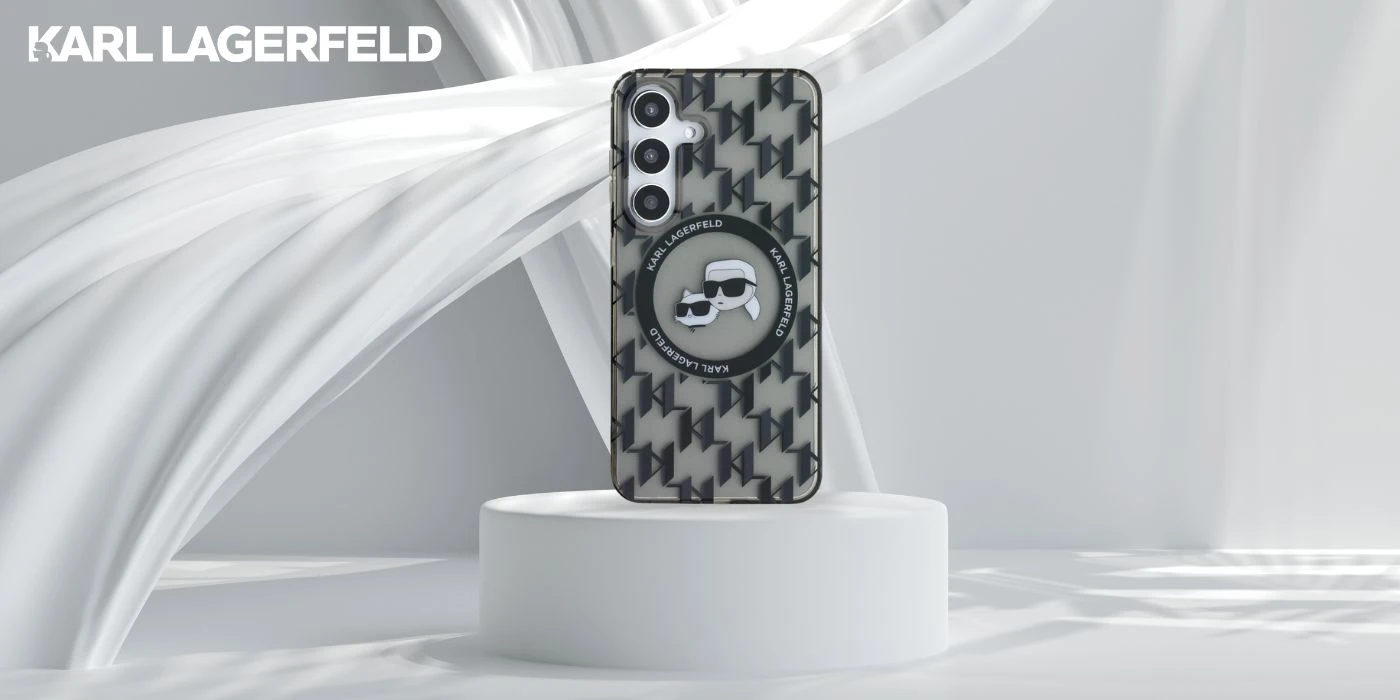 Karl Lagerfeld Button Karl&Choupette Heads On KL Pattern MagSafe Samsung Galaxy S25 dėklas telefonui juodos spalvos aprašymas - Prekės nuotrauka Karl Lagerfeld Button Karl&Choupette Heads On KL Pattern MagSafe Samsung Galaxy S25 dėklas telefonui juodos spalvos aprašymas - Prekės nuotrauka