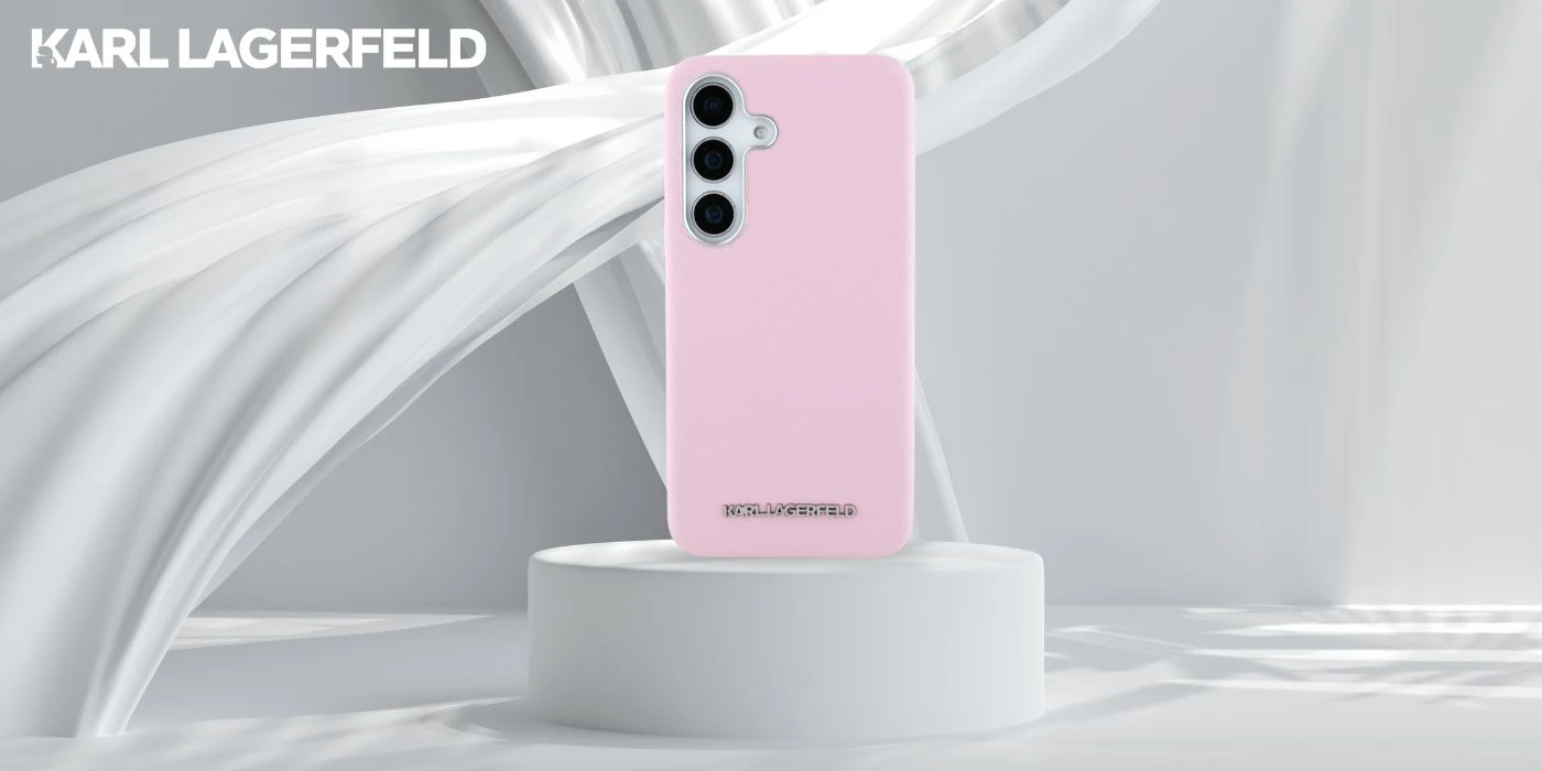Dėklas Karl Lagerfeld Saffiano Full Wrapped Elongated Metal Logo MagSafe Samsung Galaxy S25 Plus dėkals telefonui rožinės spalvos aprašymas - Prekės nuotrauka