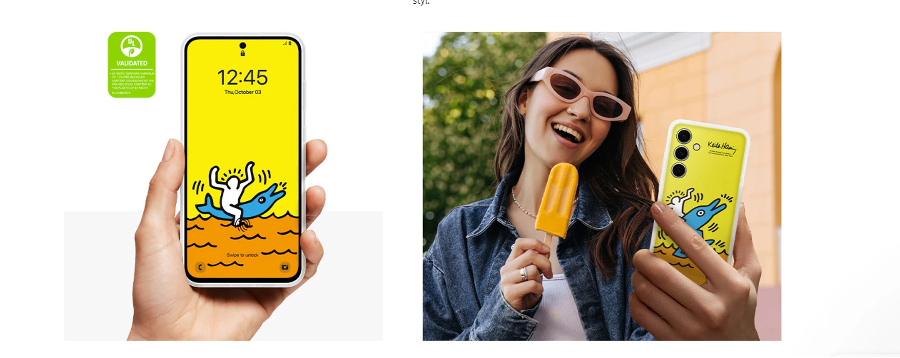 Samsung Galaxy S24 FE FlipSuit (EF-MS721CYEGWW) dėklas telefonui geltonos spalvos aprašymas - Prekės nuotrauka