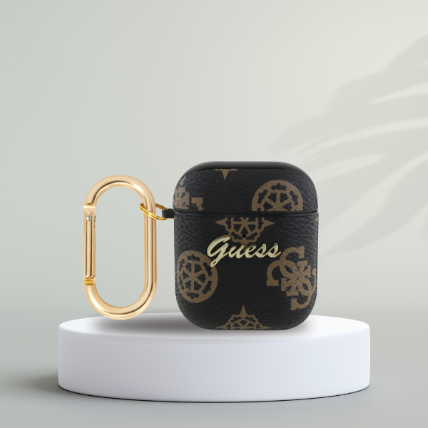 Guess GUA2PG4GPK AirPods 1/2 dėklas juodos spalvos 4G Hook aprašymas - Prekės nuotrauka
