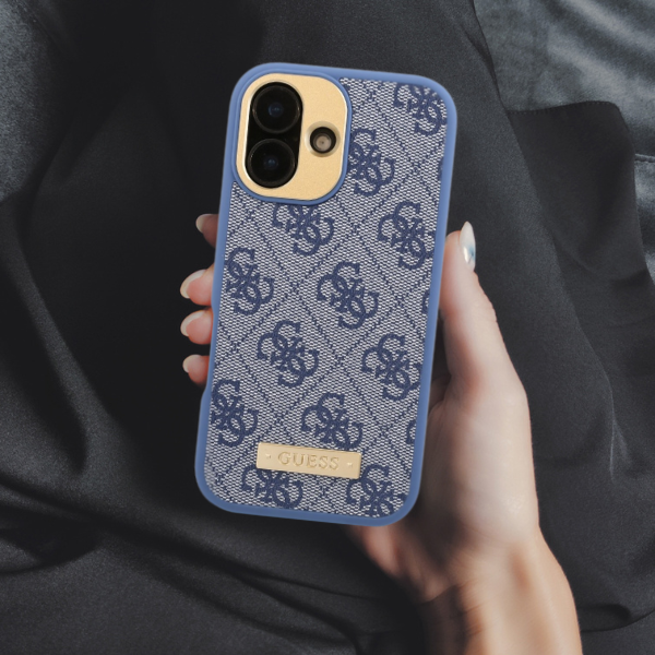 Guess GUHMP16MU4GPRB Apple iPhone 16 Plus 6.7″ mėlynas kietas dėklas 4G Logo Plate MagSafe aprašymas - Prekės nuotrauka Guess GUHMP16MU4GPRB Apple iPhone 16 Plus 6.7″ mėlynas kietas dėklas 4G Logo Plate MagSafe aprašymas - Prekės nuotrauka